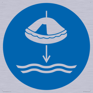 Mandatory: Lower liferaft to the water in launch sequence
